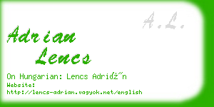 adrian lencs business card